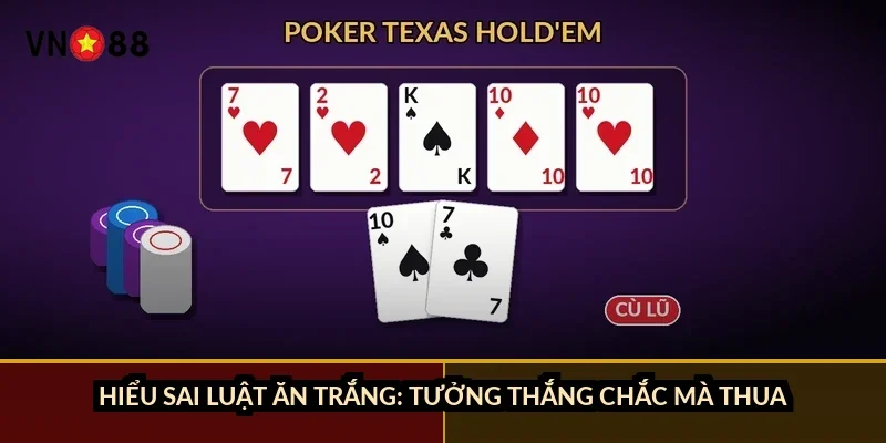 Hiểu sai luật ăn trắng: tưởng thắng chắc mà thua