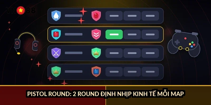 Pistol round: 2 round định nhịp kinh tế mỗi map